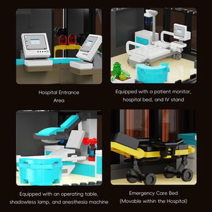 Bloques de Construcción de Plástico Hechos en China, Diseño de Hospital Urbano Retro de Arquitectura Moderna, Creativo y Desafiante, Piezas Pequeñas para Armar - Product Image 2