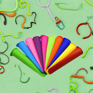 カスタムBPAフリーアイスキャンディーメーカー食品グレードシリコンゴムアイスキャンディー型シリコンプッシュアップアイスキャンディー型 - Product Image 2