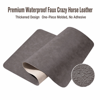 Tapis de souris en cuir personnalisé à motif Crazy Horse, imperméable, grande taille, pour bureau, maison, ordinateur