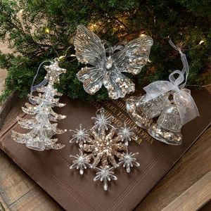 Adorno Colgante de Cristal Transparente Acrílico para Árbol de Navidad, Decoración de Lujo para el Festival Navideño - Product Image 1