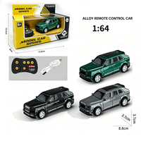 Voiture RC de drift en alliage 1:64 avec lumières LED, vitesse réglable, mini voiture télécommandée en métal pour enfants, jeu de bureau, vente en gros