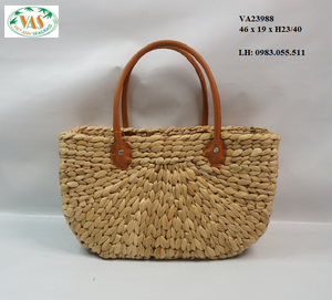 Sac fourre-tout tissé léger et souple de style vintage à ouverture supérieure pour les courses quotidiennes – Fournisseur mondial leader - Product Image 3