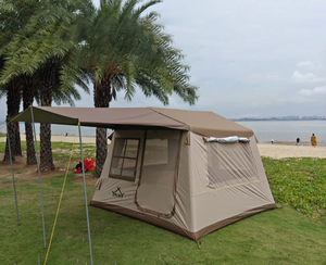 7.29 ㎡   Aufblasbares Campingzelt mit Wasserdichter Matte und Regenschutz, Vordach, Wärmeisolierung und für Familien-Camping - Product Image 1
