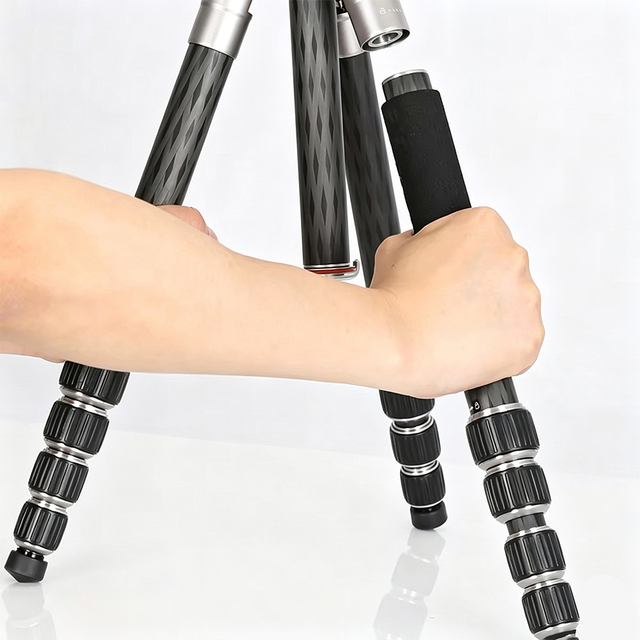 Carbon Fiber Tripod Monopod 2 in 1 Vlogging Lightweight Travel Tripod 360 Ball Head Quick Release Plate for DSLR Smartphone