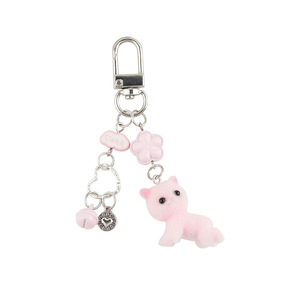 卸売のかわいい柔らかい多色子猫ぬいぐるみキーホルダー、フラワーベルモデル、目を引く普段使いにぴったりなアクセサリー - Product Image 5