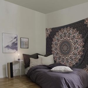 Tapiz Mandala Bohemio para Colgar en la Pared, Decoración Artística de Poliéster Estampado para Dormitorio y Sala de Estar - Product Image 6