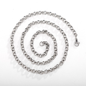 Cadena de Eslabones en Forma de O de Acero Inoxidable Chapada en Oro de 5 mm, Collar y Pulsera de Estilo Punk para Hombre con Circonita Cúbica - Product Image 6