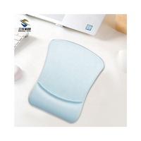 Tapis de clavier de couleur bleu clair en mousse à mémoire de forme ergonomique Tapis de souris de jeu personnalisé Repose-poignet Base en gel Ordinateur pour le bureau et la maison