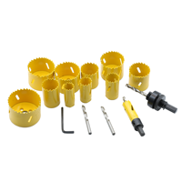 18 pièces bi-métal 19-64mm HSS noyau foret Cutter Kit 70mm métal PVC plastique fer bois carrelage plâtre menuiserie