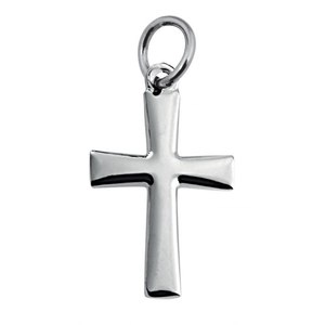 Ciondolo a croce in argento sterling per collana, gioielli placcati oro 18 carati, ciondoli e charm raffinati - Product Image 1