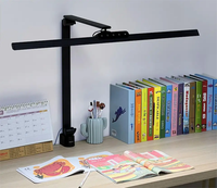 Lampe de bureau LED flexible à bras articulé, moderne, multifonctionnelle, pour la protection des yeux, large et longue, à gradation automatique, réglable, CRI 90 élevé, pour tâches variées