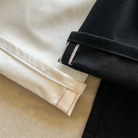 Jeans en denim japonais selvedge sur mesure en gros, poids lourd, jambe large, jeans baggy pour hommes, jeans droits pour hommes, haute qualité