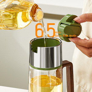 Pulvérisateur Huile 550ml 18.5oz Bouteille Verre 2 en 1 Cuisine <span class=keywords><strong>Vinaigre</strong></span> Huile Olive Noix de Coco Atomiseur Pression Dispenseur - Product Image 6