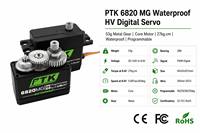 Servomoteur numérique HV étanche PTK 6820 MG 53g avec engrenages métalliques, moteur à noyau, couple de 27 kg, programmable pour voitures RC, hélicoptères et ailes fixes
