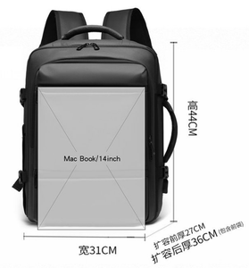 Sac à dos antivol haute performance pour ordinateur portable, étanche avec port USB, idéal pour les études, les week-ends et les <span class=keywords><strong>voyages</strong></span> en avion (vente en gros) - Product Image 6