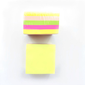 Notes autocollantes écologiques personnalisées avec logo, bloc-notes coloré 3x3'' pour les étudiants - Product Image 5