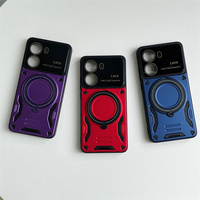 Funda con Anillo Magnético Multiángulo Ajustable, Carcasa Mate Antihuellas para Xiaomi 17T/17T Pro/Poco C81/17