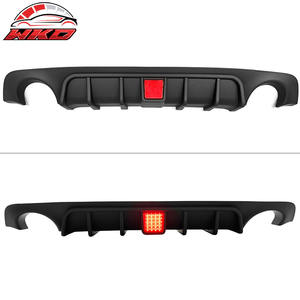 ลิ้นกันชนหลังสำหรับ Infiniti Q50 2018-2024 สีดำด้าน ไฟเบรก LED ดิฟฟิวเซอร์ PP อุปกรณ์ตกแต่งรถยนต์ - Product Image 4