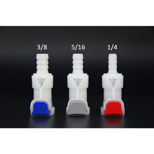 Zdvseal 3/8 "hose barb nữ khớp nối cơ thể POM shutoff ngón tay cái chốt 316 thép không gỉ Van mùa xuân kết nối nhanh chóng - Product Image 3