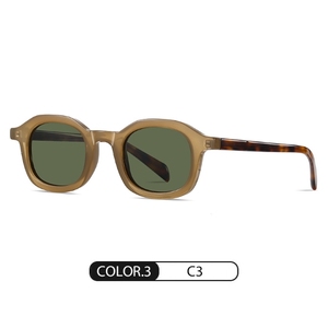 New Blue Polygon Retro Acetate <b>Sunglasses</b> with UV400 Polarizing Lenses TR90 Frame Anti-Blue Wholesale Cross-Border Glasses - Product Image 4