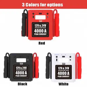 Chargeur de batterie au lithium d'atelier de voiture de secours 12V 24V 56000mAh et démarreur de saut 12v 24v