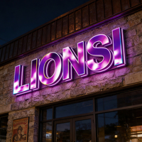 Letrero Luminoso Personalizado con Letras de Canal LED RGB |   Logotipo 3D con Iluminación Frontal que Cambia de Color |   Letreros Iluminados Controlados por Aplicación |   Venta al por Mayor OEM