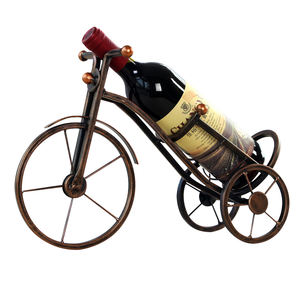 Porte-bouteilles à vin vintage en forme de tricycle - Support décoratif en fer forgé pour bouteilles de vin, idéal pour bar et cuisine - Product Image 6