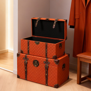 Caja de Almacenamiento Mystic Arts de Madera con Detalles en Cuero, Estilo Versátil, Organizador para el Hogar, Caja Decorativa para Almacenamiento y Exhibición - Product Image 3