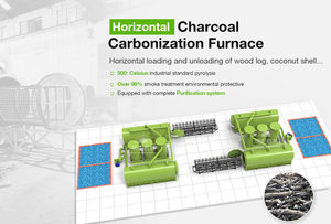 1.5T/Batch Horizontal Coquille De Noix De Coco Biochar <span class=keywords><strong>Pyrolyse</strong></span> Équipement De Production Machine Hêtre Bois Charbon De Bois Faisant Carbonisation <span class=keywords><strong>Four</strong></span> - Product Image 2