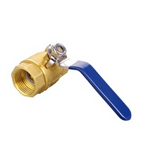 Vanne à boisseau sphérique en laiton forgé sans plomb BV-15 RUICHEN, à passage plein, raccords filetés femelles IPS, coupure d'eau, actionnement pneumatique, OEM