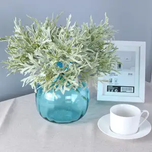 A-691 Shop Coffee Classic Decor Artificial Simulation Green Fructus Plants Flocked Antler Leaves