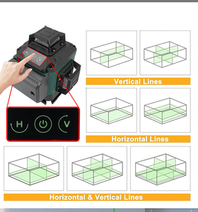 Độ chính xác cao tự san lấp mặt bằng 360 độ ngang dọc 16 dòng màu xanh lá cây laser cấp mét với 2 pin - Product Image 3