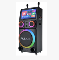 Écran tactile portable de 15 pouces, karaoké, système intelligent Android 11, multifonctionnel, pour USB sans fil 5.0, Aux, RGB