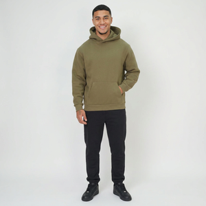 Sweat à capuche en molleton polyester/coton épais pour homme avec impression personnalisée, séchage rapide et respirant, vêtement décontracté pour l'hiver - Product Image 1