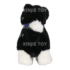 Peluche di Cucciolo Personalizzato <span class=keywords><strong>Bianco</strong></span> e Nero, Giocattolo Morbido a Forma di Cucciolo Cartoon, Peluche di Cucciolo su Misura - Product Image 2