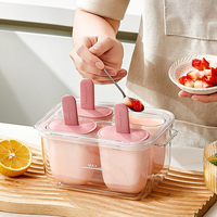 Kit de fabrication de glaces DIY pour enfants, 4 pièces, pour l'été, pour glaces maison au chocolat, moule à glaces réutilisable