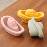 Mini jouets de bain transfrontaliers pour enfants bateau et ours en caoutchouc de silicone avec motif de canard pour les paramètres de plage et d'eau pour les garçons et les filles