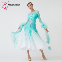 B-23011 personnalisé nouvelle robe de danse de salon standard international robes de danse de salon en soie perlée de haute qualité à vendre