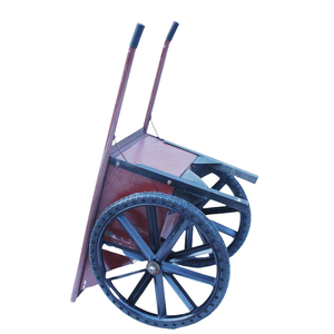 Brouette industrielle à double roue en fer fermée, chariot de chantier de jardin robuste, grande capacité, OEM - Product Image 6