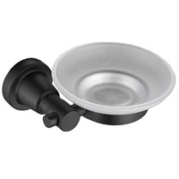 Ensembles de quincaillerie de salle de bain 7 pièces au design moderne SUS noir mat en alliage de zinc porte-serviettes panier à savon avec pendentif de salle de bain à base de métal