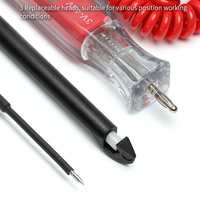 Testeur de circuit numérique LED automobile, stylo testeur électrique avec fil à ressort allongé pour vérifier les véhicules