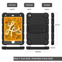 Üç katmanlar combo defender silikon kılıf için kickstand ile iPad Mini 4 5 7.9 inç