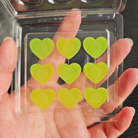 Patch Hydrocolloïde Vert Cœur Charmant à Ajustement Parfait, Dissolvable, avec Micro-Aiguilles, pour le Traitement des Imperfections Cutanées