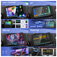 Lecteur MP5 Podofo 2Din 9 pouces pour Volkswagen Autoradio Radio de voiture CarPlay sans fil et Android Auto BT Commande au volant