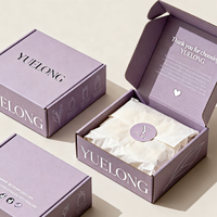 Boîte en carton ondulé biodégradable personnalisée pour emballage de maquillage, bougies, ongles, vêtements, style élégant télescopique, boîte d'expédition