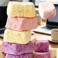 Groothandel Fruitgevulde Vaste Yoghurt Aardbei Blauwe Bes Gele Perzik Yoghurt Brokjes Blokjes Gedroogde Vriesgedroogde Yoghurtblokjes