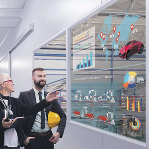 Biển Báo Kỹ Thuật Số Màn Hình OLED Kính Trong Suốt Đặt Sàn Nhà Máy Màn Hình Thiết Kế Đặc Biệt - Product Image 4