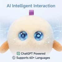 Mini Peluche Blanco con Tecnología ChatGPT, Compañero Inteligente con Voz y Emociones, Diálogo Global, Animal de Peluche Lavable con USB-C