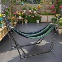 Hammock Portabel untuk Dalam Ruangan, Rumah, Ruang Tamu, Istirahat Siang, dan Luar Ruangan, dengan Rangka Besi dan Braket untuk Berkemah