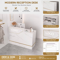 Comptoirs de réception en bois, design élégant, pour caisse de magasin, vente au détail, salon de beauté, mobilier de salon, salon de coiffure, SPA